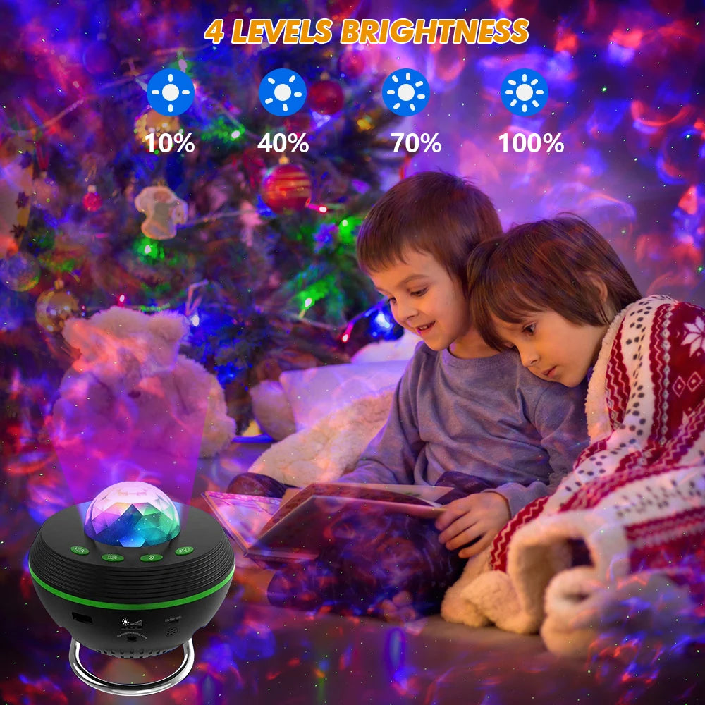 WiFi Galaxy Star Projector Night Light – Smart Music Lamp